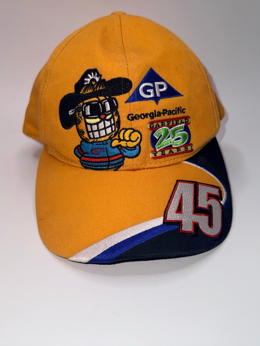 Kyle Petty #45 NASCAR Garfield 25 Years Petty Enterprises Hat Cap Hook & Loop